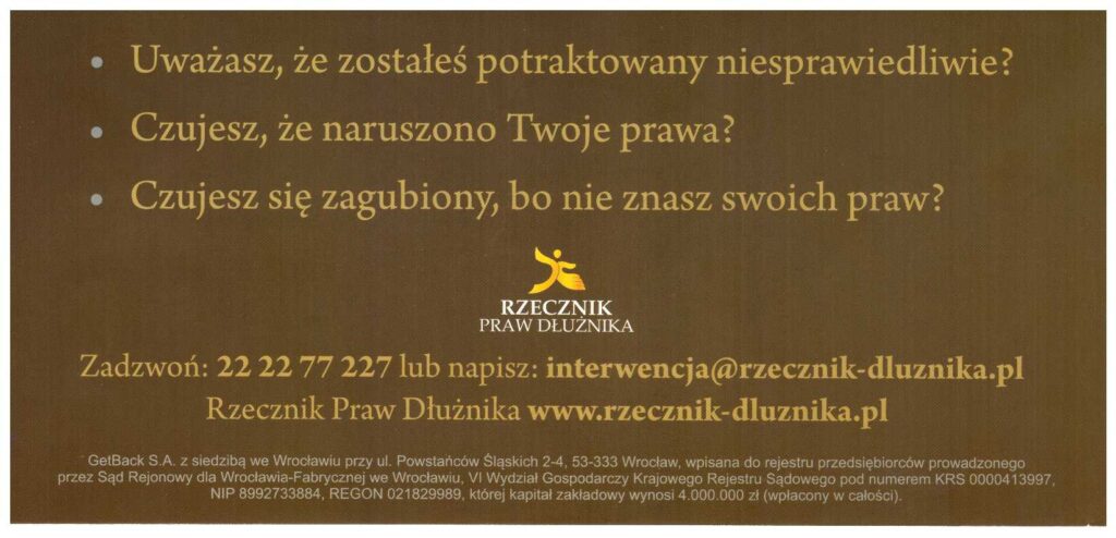 Rzecznik Praw Dłużnika to oszustwo firmy windykacyjnej