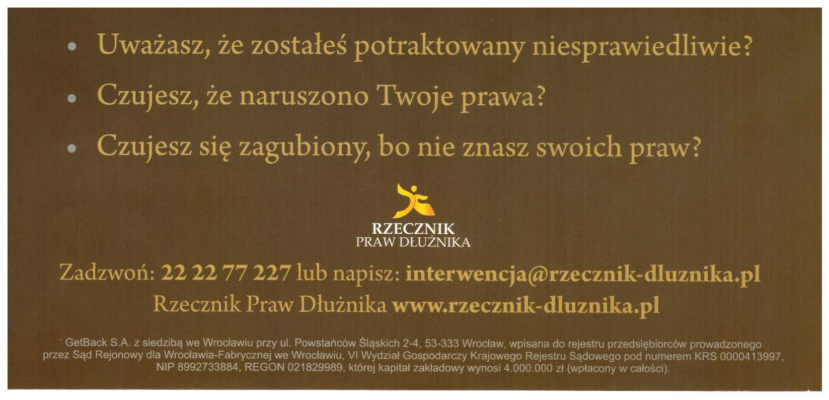 Rzecznik Praw Dłużnika to oszustwo firmy windykacyjnej