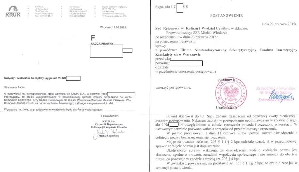 Przedawnienie - Kruk - sąd