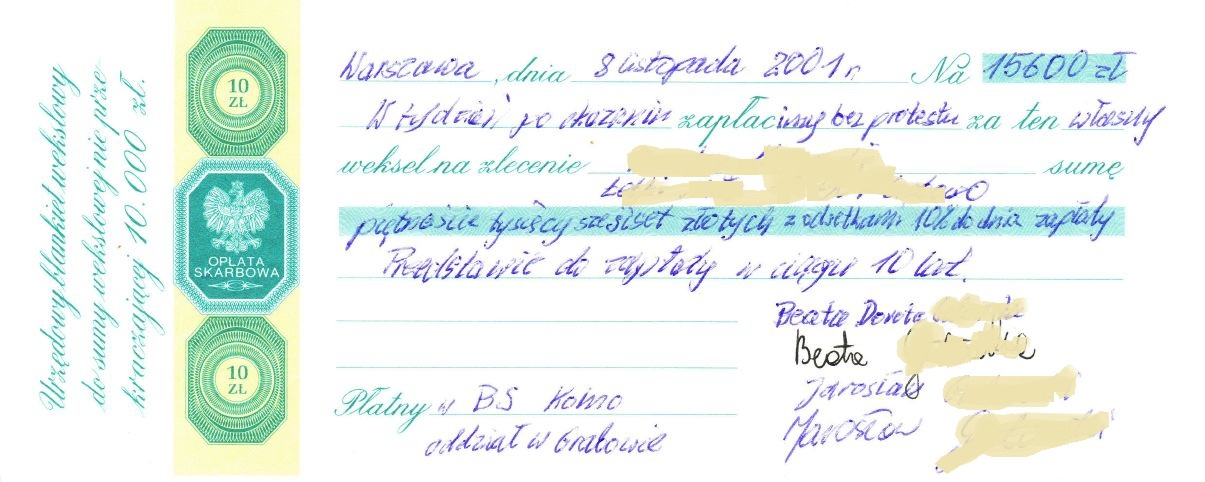 Zanim podpiszesz weksel, dobrze się zastanów