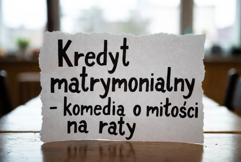 Kredyt matrymonialny to czarna komedia o miłości na sprzedaż: bank oferuje męża na raty, katalog żyrantów i legalne wielożeństwo - Julka wybiera przyszłość między sercem a hipoteką, a etyka i zysk mieszają się w przewrotnej satyrze Tomasza Parola.